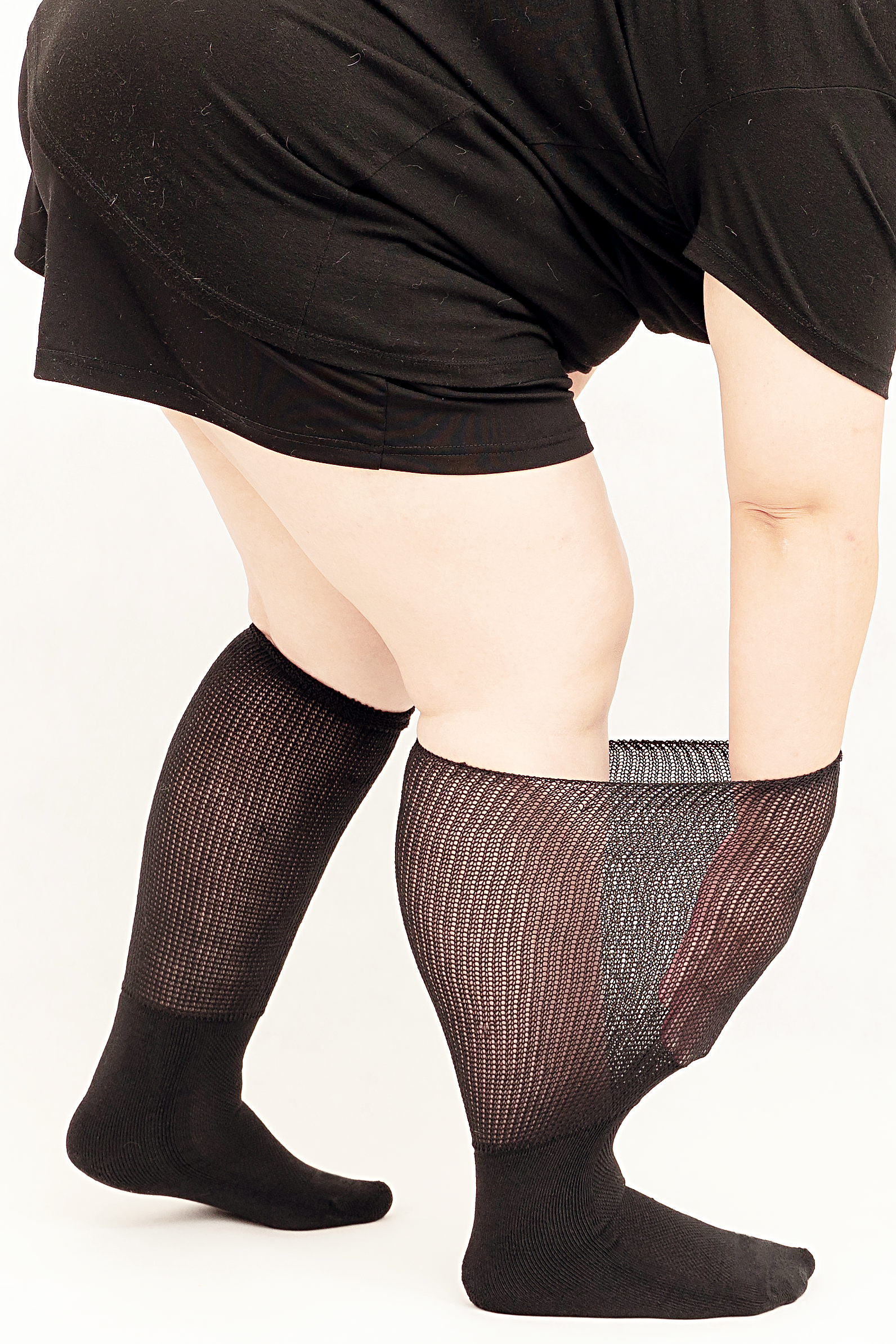 Gooi black sock extra wide stretch