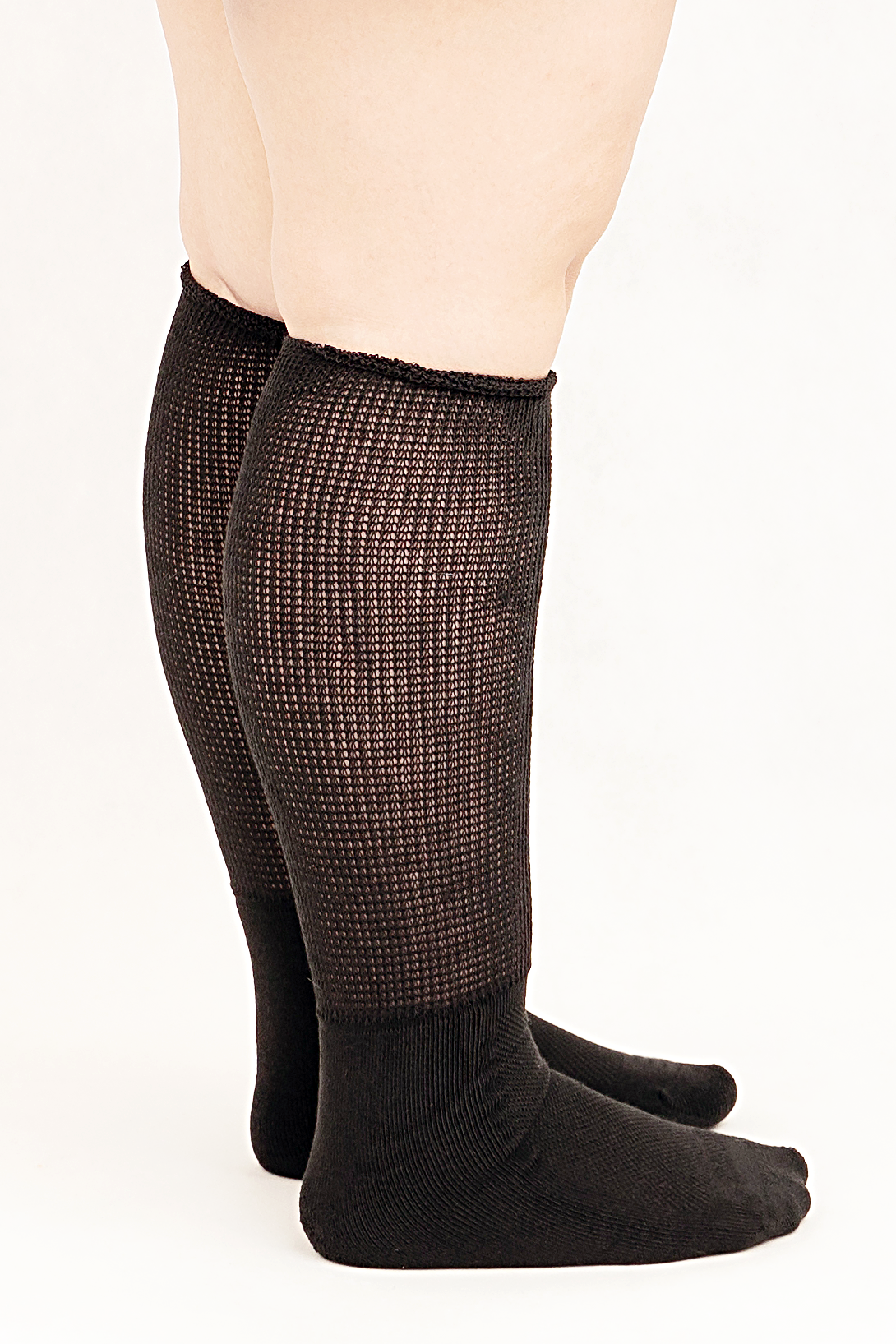 Gooi black sock side view